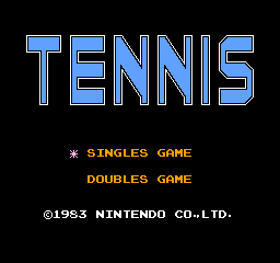 Tennis (Japan, USA) Title Screen